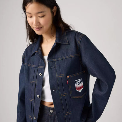 Levi’s ® U.S. Soccer 水洗海軍藍 Type I 牛仔夾克外套