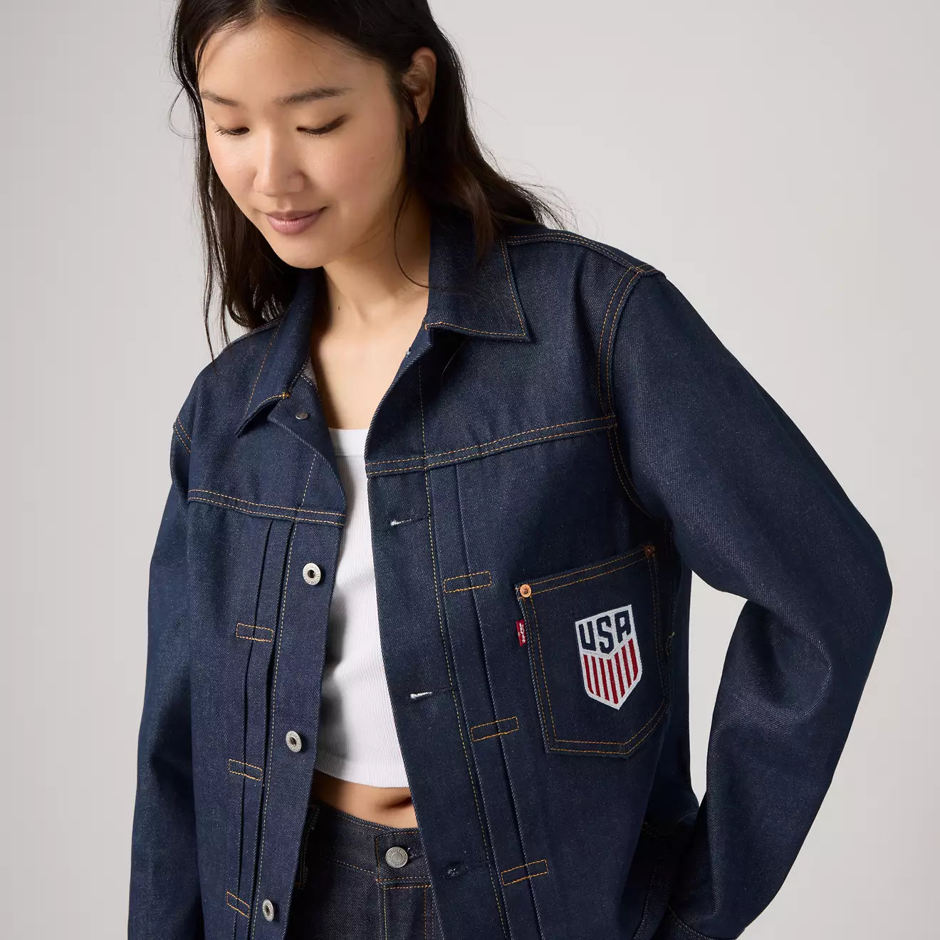 levi’s ® u.s. soccer 水洗海軍藍 type i 牛仔夾克外套 006GG0001L- Dark Wash – Levi's 香港
