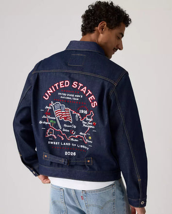 levi's® u.s. soccer type i jacket 006GG0001L- Dark Wash  – Levi's Hong Kong