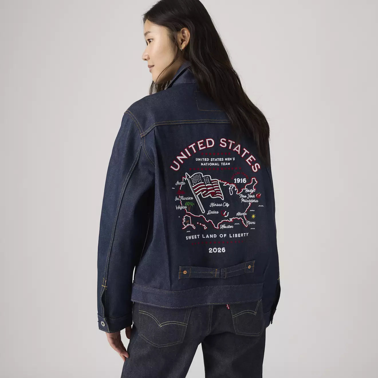 levi’s ® u.s. soccer 水洗海軍藍 type i 牛仔夾克外套 006GG0001L- Dark Wash – Levi's 香港