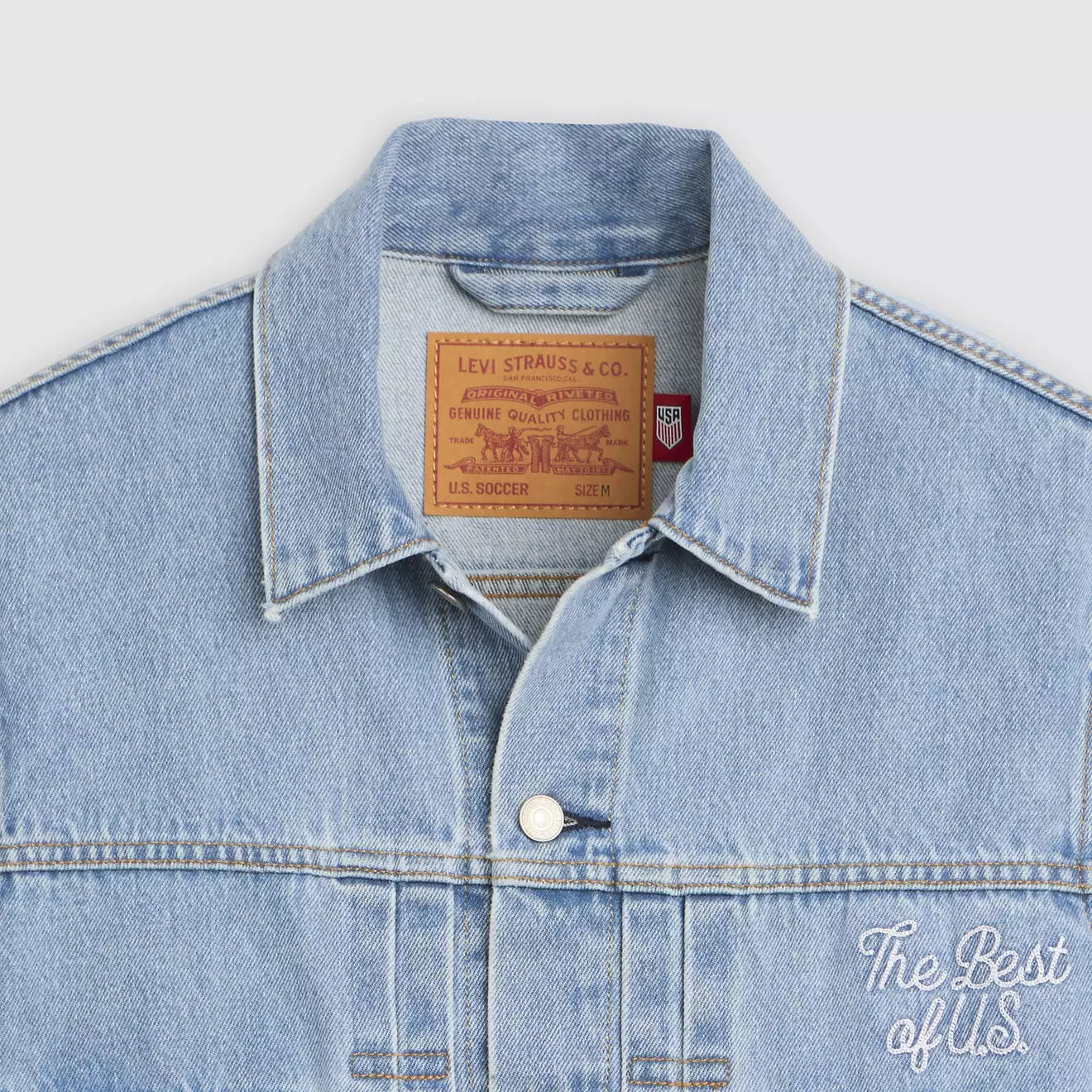 Levi’s ® U.S. Soccer 水洗淺色 Type II牛仔夾克外套