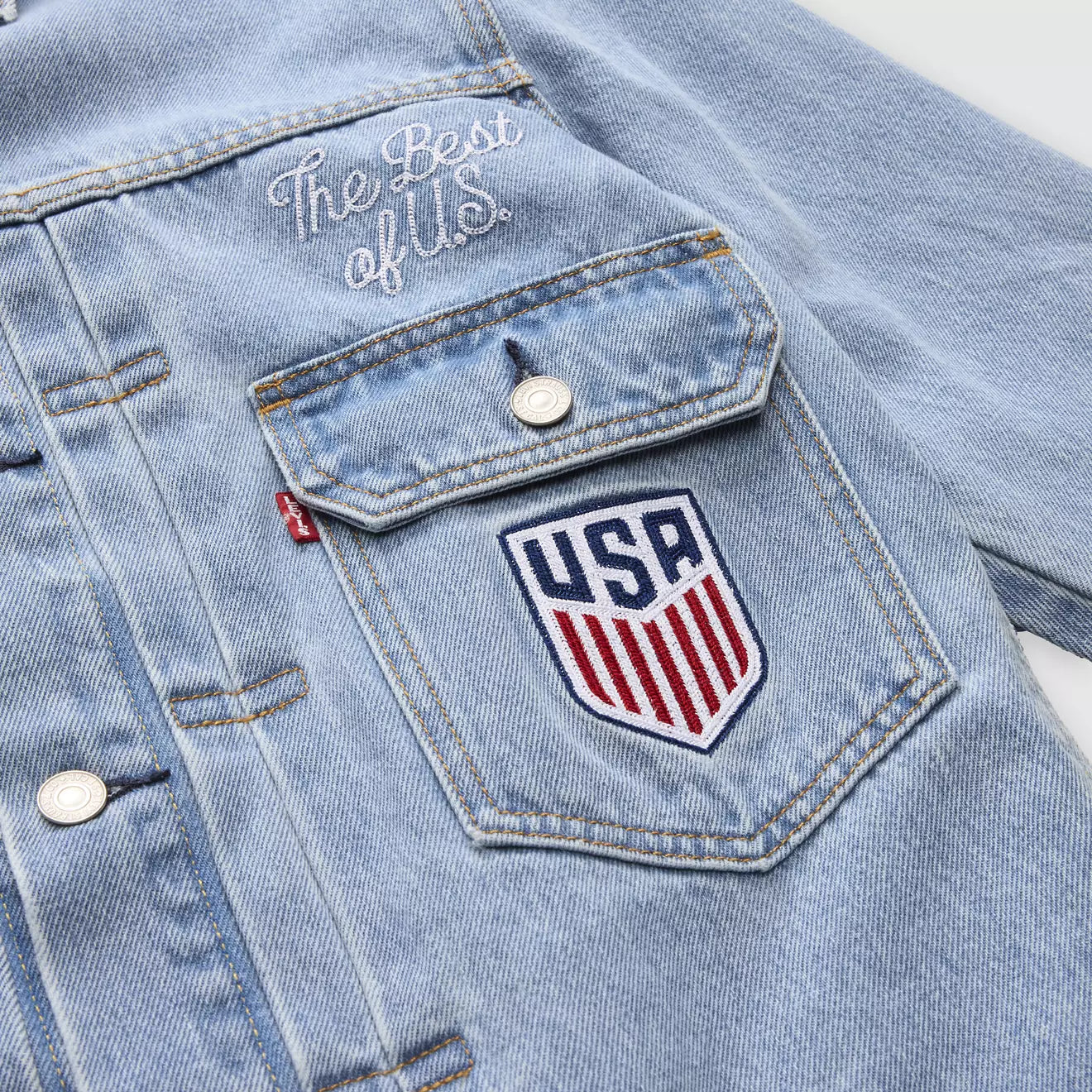 Levi’s ® U.S. Soccer 水洗淺色 Type II牛仔夾克外套