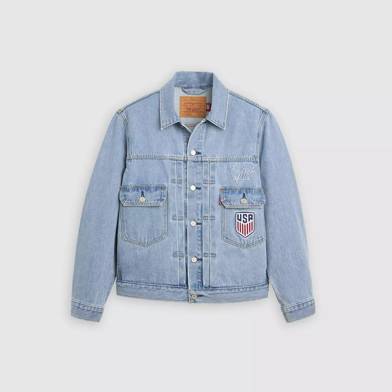 levi’s ® u.s. soccer 水洗淺色 type ii牛仔夾克外套 006GH0000L- Medium Wash – Levi's 香港