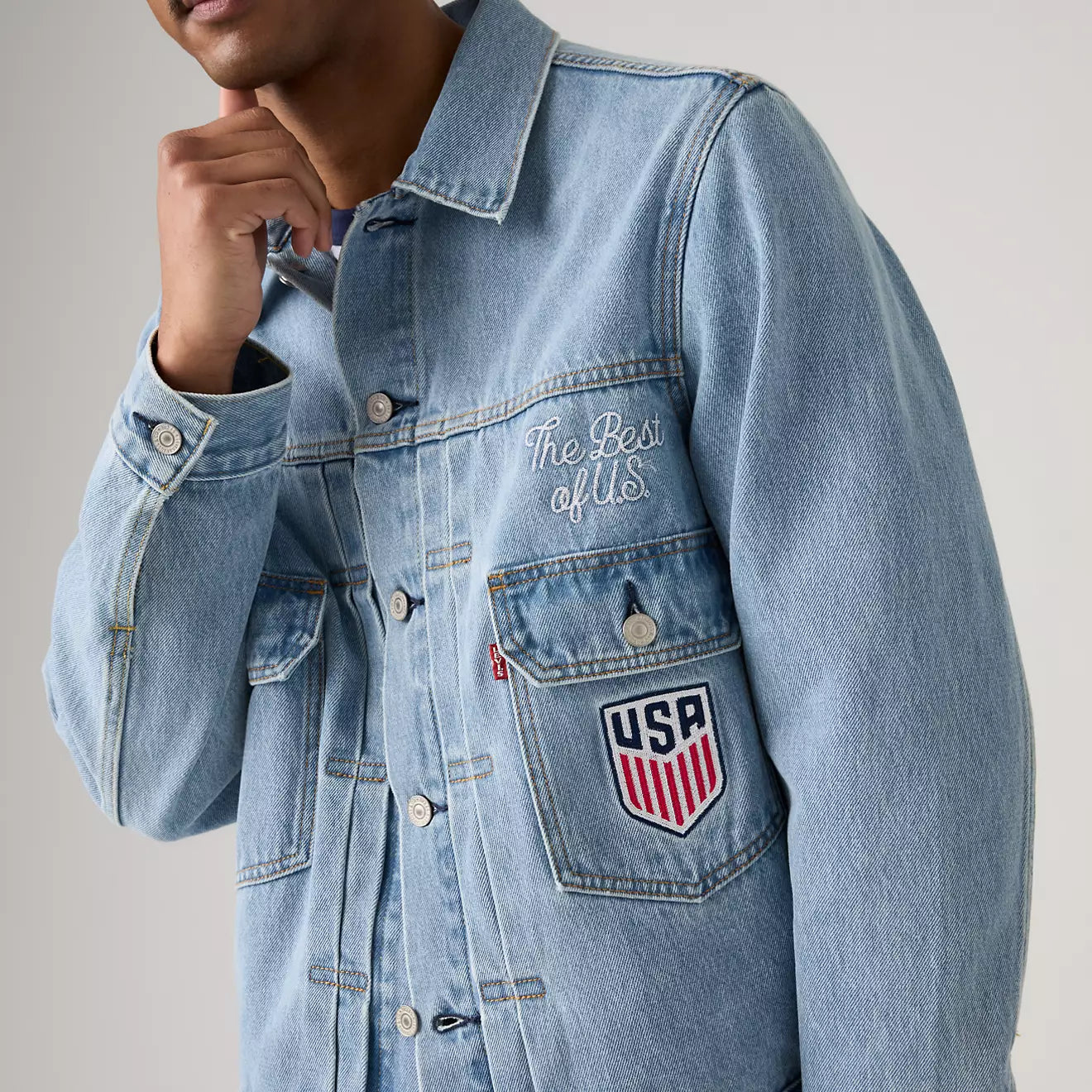 Levi’s ® U.S. Soccer 水洗淺色 Type II牛仔夾克外套