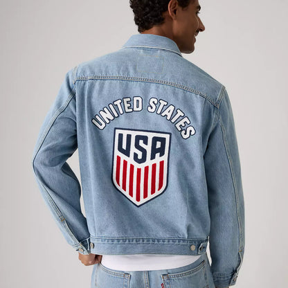 Levi’s ® U.S. Soccer 水洗淺色 Type II牛仔夾克外套