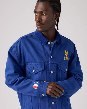 levi’s® france football type iii 牛仔外套   006GU0002S- Medium Indigo  – Levi's 香港