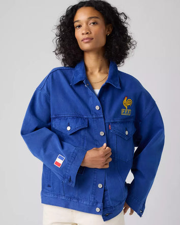 levi’s® france football type iii 牛仔外套   006GU0002S- Medium Indigo  – Levi's 香港