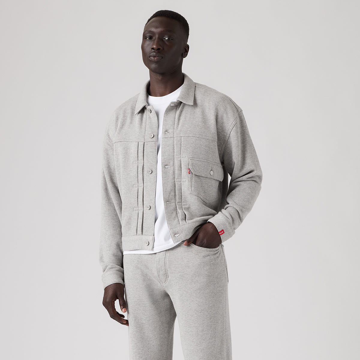 levi's® x beams x loopwheeler men's super wide type i jacket 007SW0000S- Grey – Levi's Hong Kong