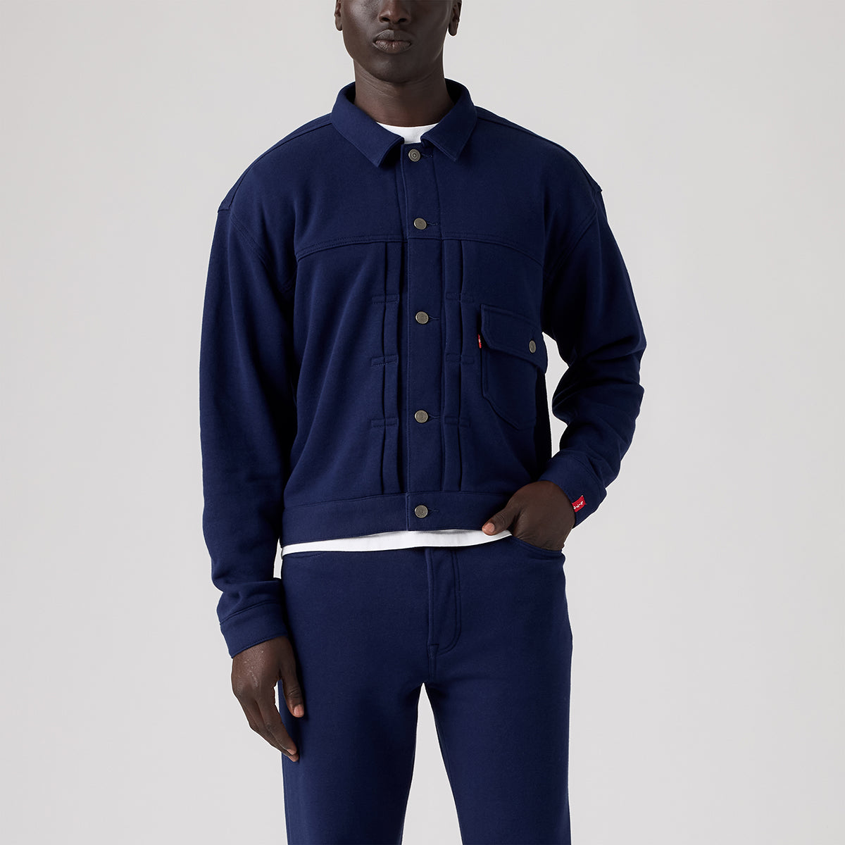 levi's® x beams x loopwheeler men's super wide type i jacket 007SW0001S- Blue – Levi's Hong Kong