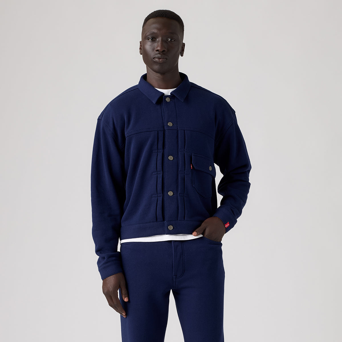levi's® x beams x loopwheeler men's super wide type i jacket 007SW0001S- Blue – Levi's Hong Kong