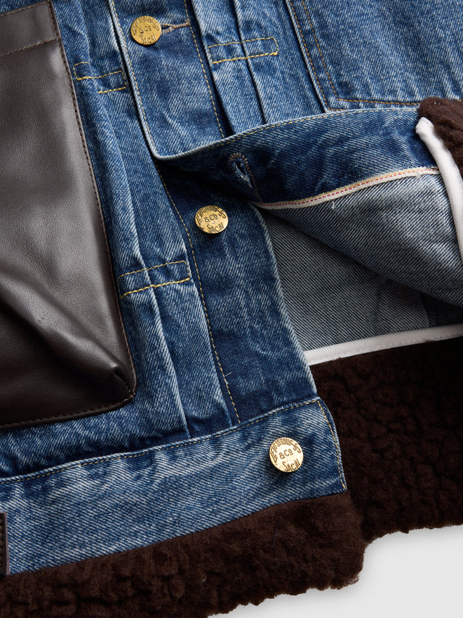 levi’s® x sacai men's sherpa 外套 008BG0003S- Indigo  – Levi's 香港