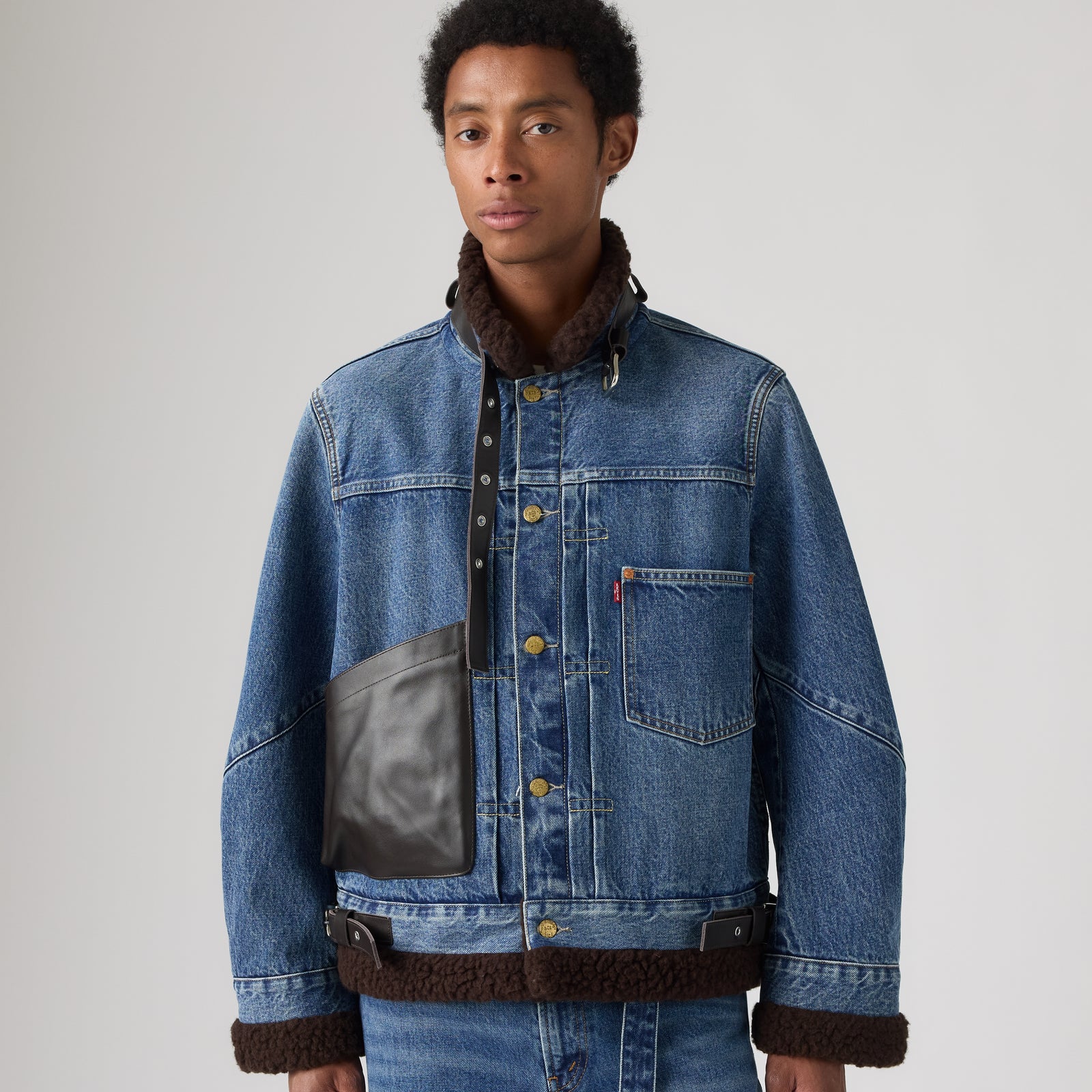 levi’s® x sacai men's sherpa 外套 008BG0002S- Medium Indigo – Levi's 香港