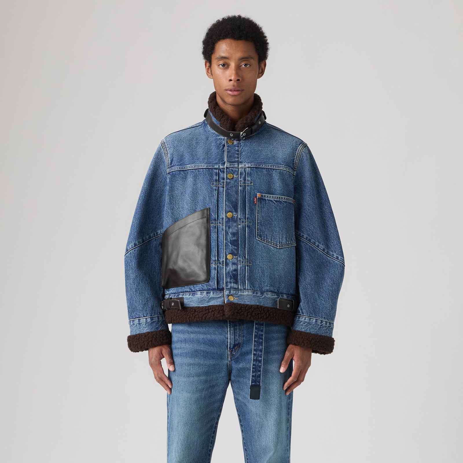 levi’s® x sacai men's sherpa 外套 008BG0002S- Medium Indigo – Levi's 香港