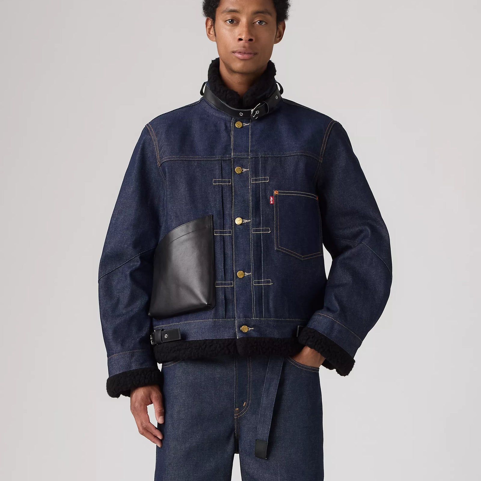 levi’s® x sacai men's sherpa 外套 008BG0002S- Medium Indigo – Levi's 香港