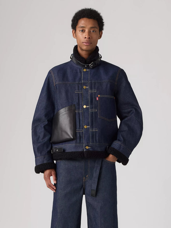 levi’s® x sacai men's sherpa 外套 008BG0002S- Medium Indigo  – Levi's 香港