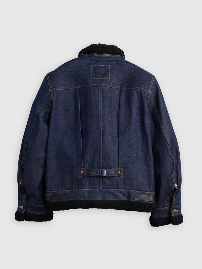 levi’s® x sacai men's sherpa 外套 008BG0002S- Medium Indigo  – Levi's 香港