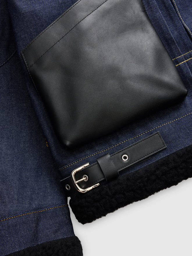 levi’s® x sacai men's sherpa 外套 008BG0002S- Medium Indigo  – Levi's 香港
