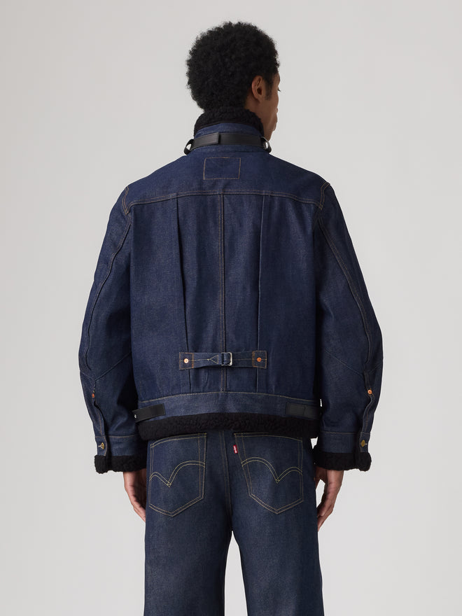 levi’s® x sacai men's sherpa 外套 008BG0002S- Medium Indigo  – Levi's 香港