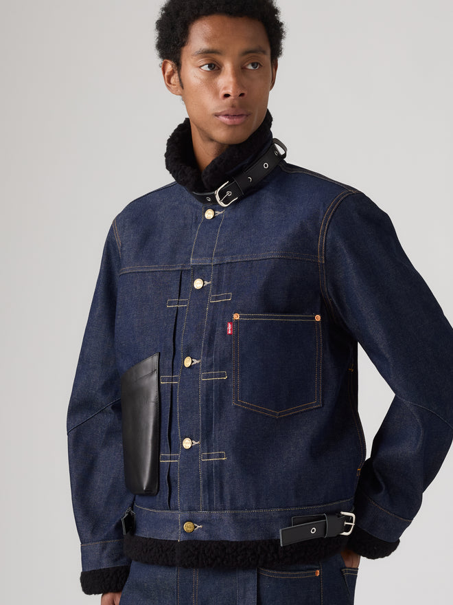 levi’s® x sacai men's sherpa 外套 008BG0002S- Medium Indigo  – Levi's 香港
