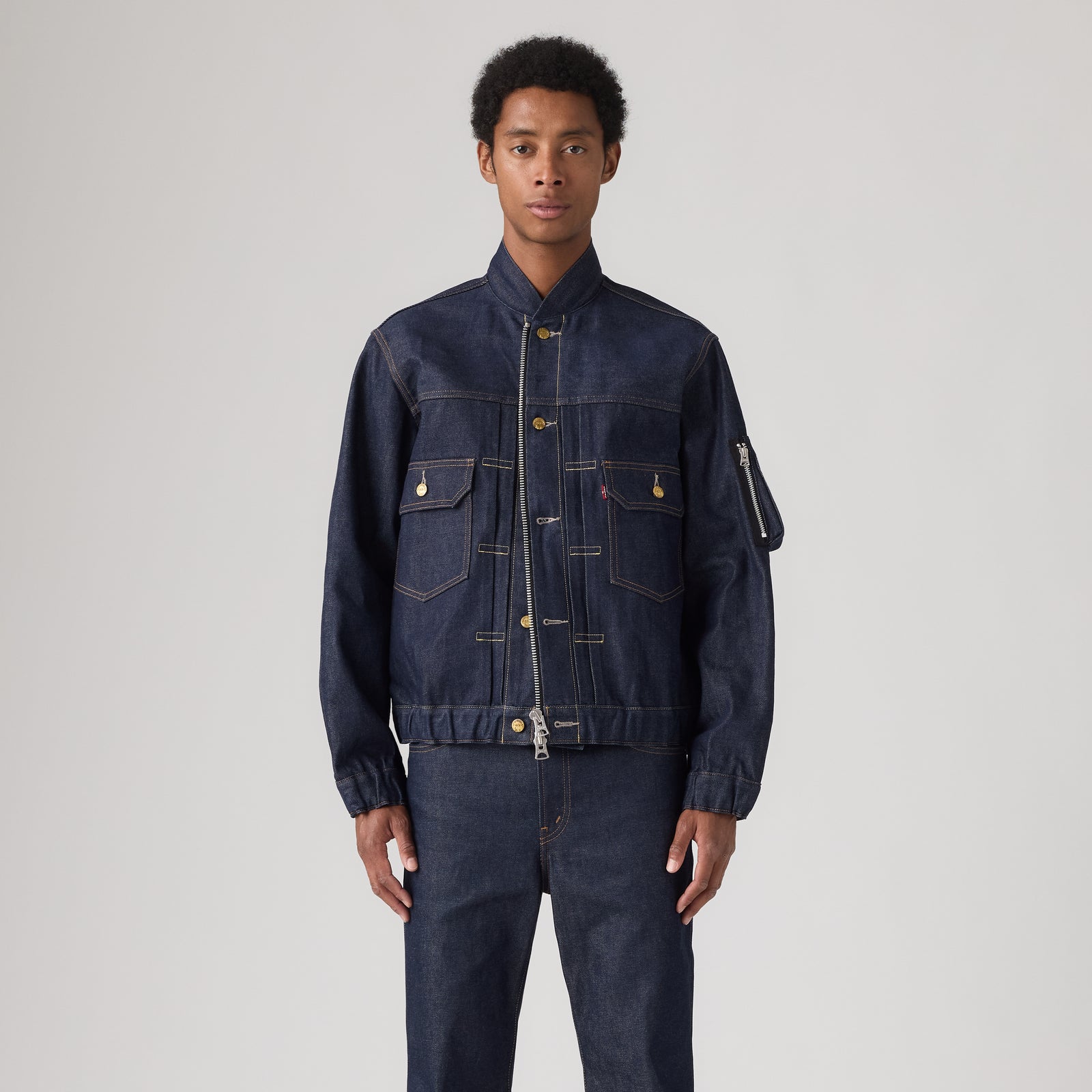levi’s® x sacai men's blouson jacket 008BJ0001S- Dark Indigo – Levi's Hong Kong
