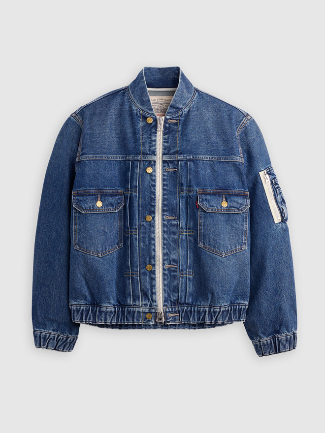 levi’s® x sacai men's blouson 外套 008BJ0002M- Medium Indigo  – Levi's 香港