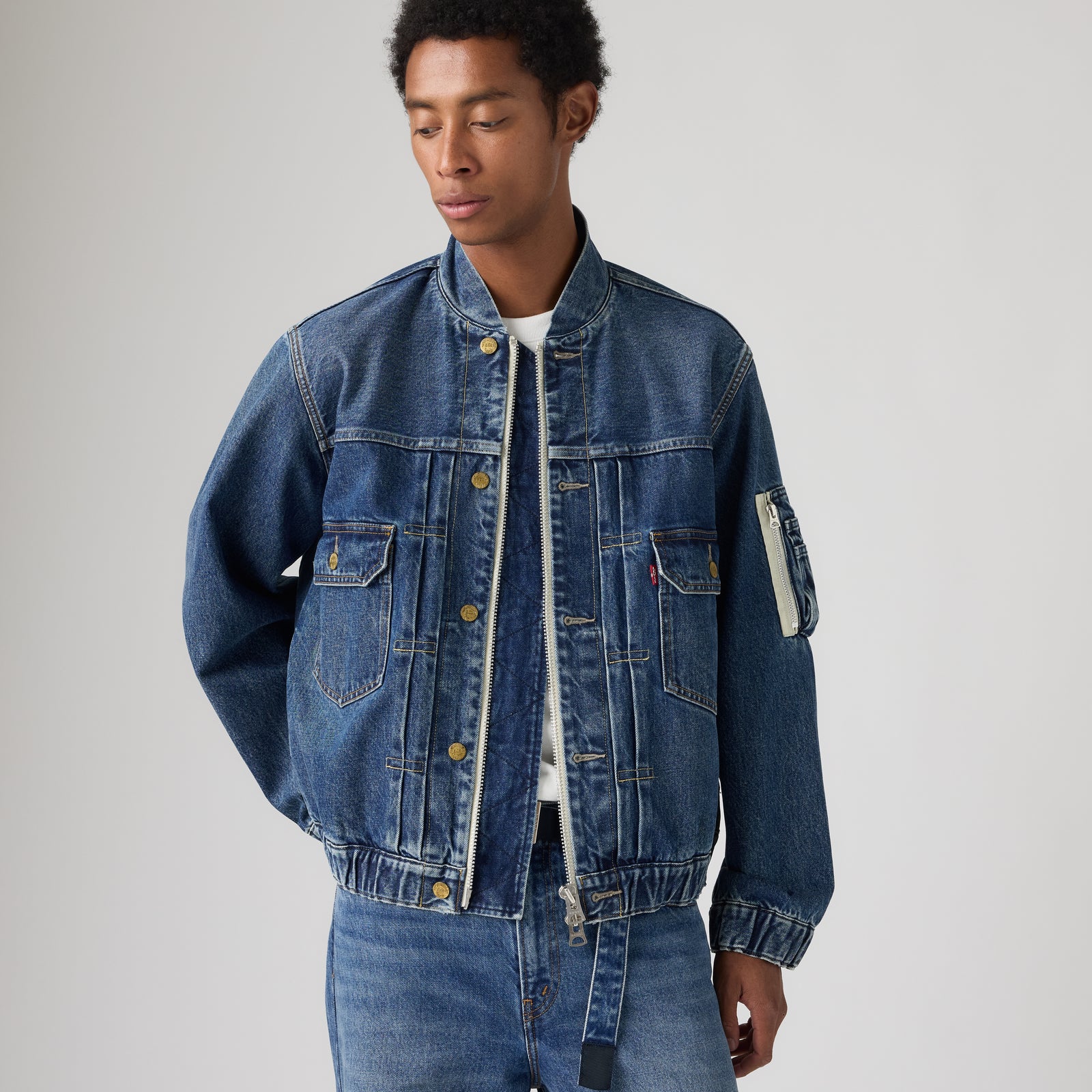 levi’s® x sacai men's blouson jacket 008BJ0002S- Medium Indigo – Levi's Hong Kong