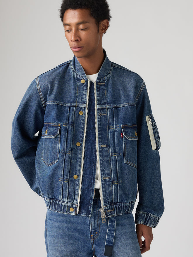 levi’s® x sacai men's blouson 外套 008BJ0002M- Medium Indigo  – Levi's 香港