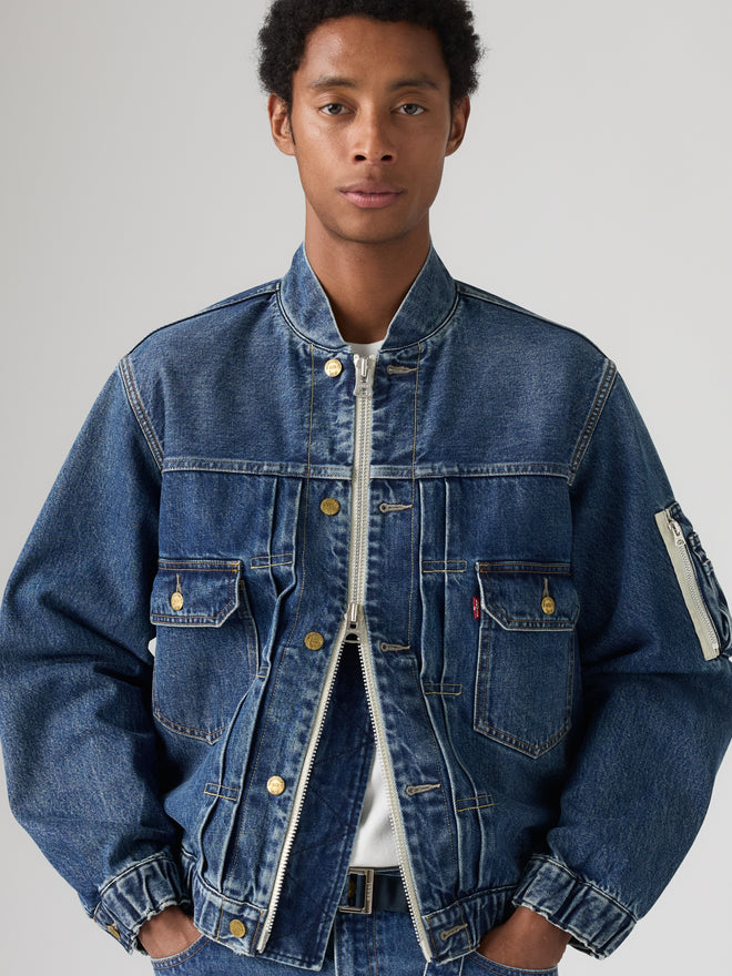 levi’s® x sacai men's blouson 外套 008BJ0002M- Medium Indigo  – Levi's 香港