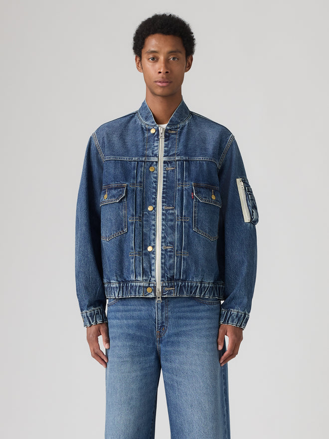 levi’s® x sacai men's blouson 外套 008BJ0002M- Medium Indigo  – Levi's 香港