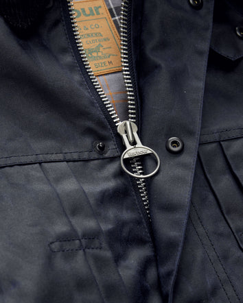 levi's® x barbour oversized bedale waxed jacket 008GL0005L- Navy  – Levi's Hong Kong