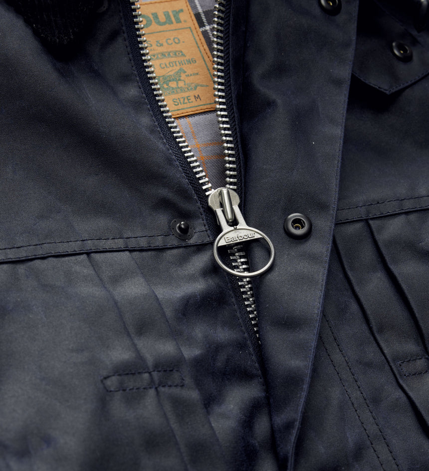 levi's® x barbour oversized bedale waxed jacket 008GL0005L- Navy – Levi's Hong Kong