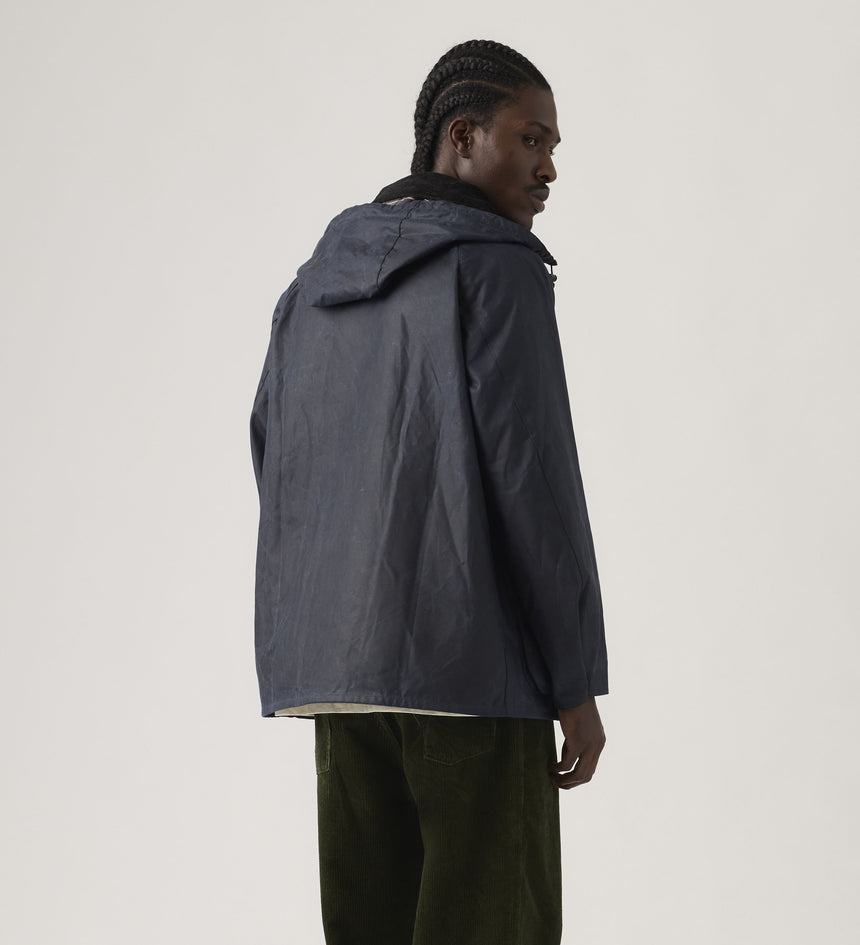 levi's® x barbour oversized bedale waxed jacket 008GL0005L- Navy – Levi's Hong Kong