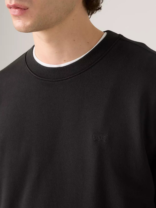levi's® men's original housemark crewneck sweatshirt 359090080S- Mineral Black - Black  – Levi's Hong Kong