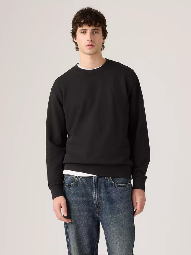 levi's® men's original housemark crewneck sweatshirt 359090080S- Mineral Black - Black  – Levi's Hong Kong