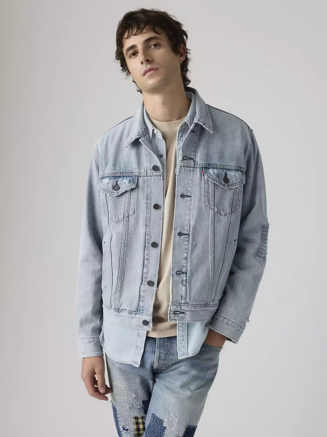 levi's® trucker 卡車司機外套 | 男裝   723340789S- Medium Indigo  – Levi's 香港