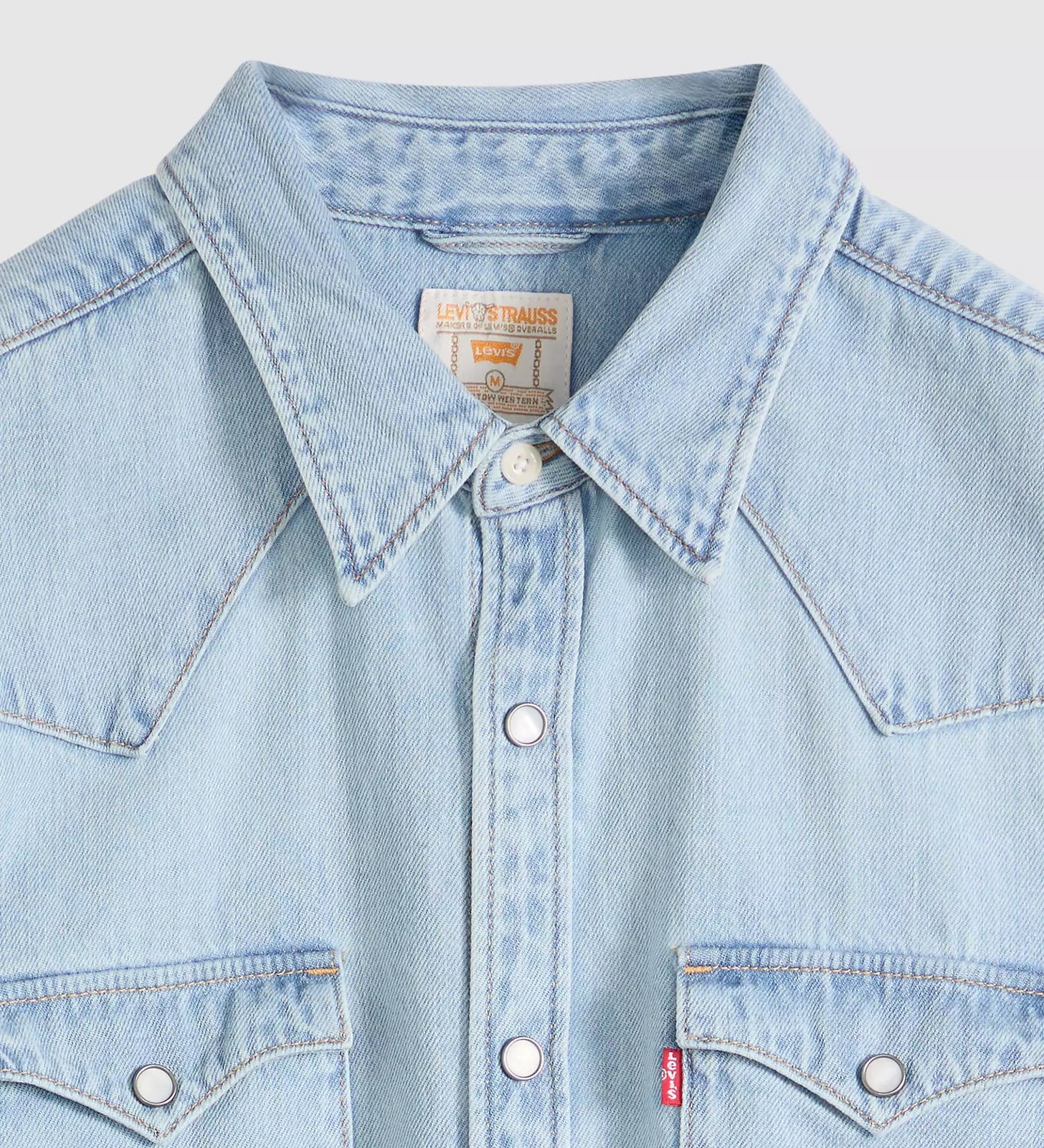 levi's® barstow 標準版型西部襯衫 | 男裝   857440118S- Medium Indigo – Levi's 香港