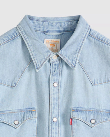 levi's® barstow 標準版型西部襯衫 | 男裝   857440118S- Medium Indigo  – Levi's 香港