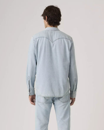 levi's® barstow 標準版型西部襯衫 | 男裝   857440118S- Medium Indigo  – Levi's 香港