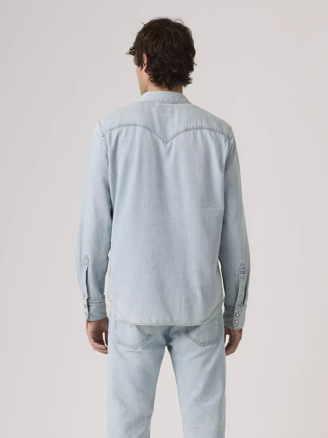 levi's® barstow 標準版型西部襯衫 | 男裝   857440118S- Medium Indigo  – Levi's 香港