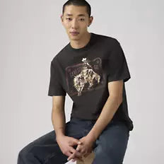 levi's® men's graphic 復古版型圖案 t 恤 | 男裝   873730401XS- Black  – Levi's 香港