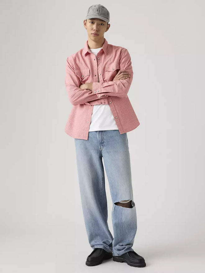 levi's® relaxed fit western 恤衫 | 男裝 A19190072S- Red  – Levi's 香港
