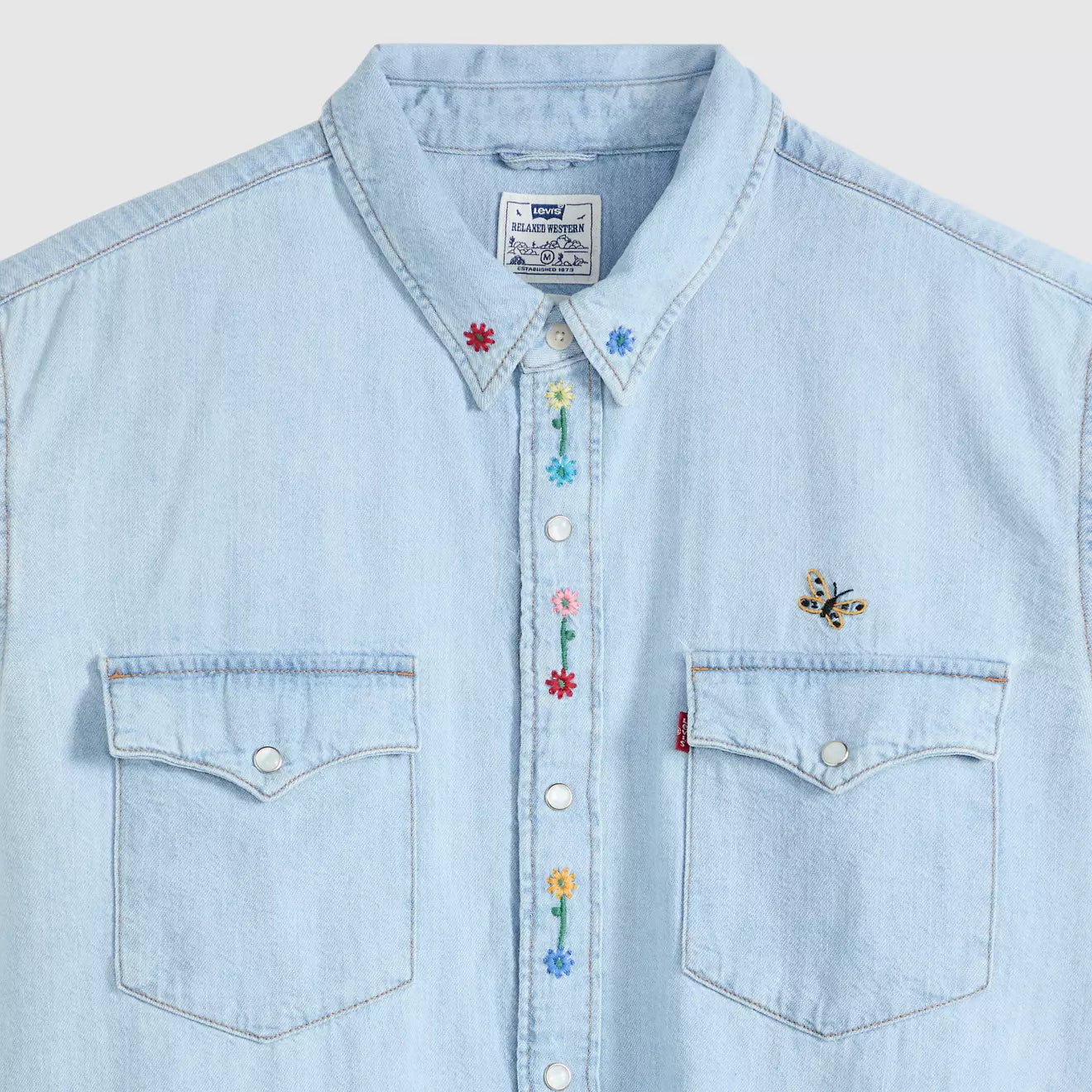 levi's® relaxed fit western 恤衫 | 男裝 A19190076S- Medium Indigo – Levi's 香港