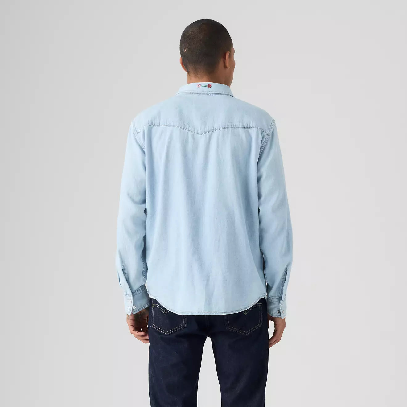 levi's® relaxed fit western 恤衫 | 男裝 A19190076S- Medium Indigo – Levi's 香港