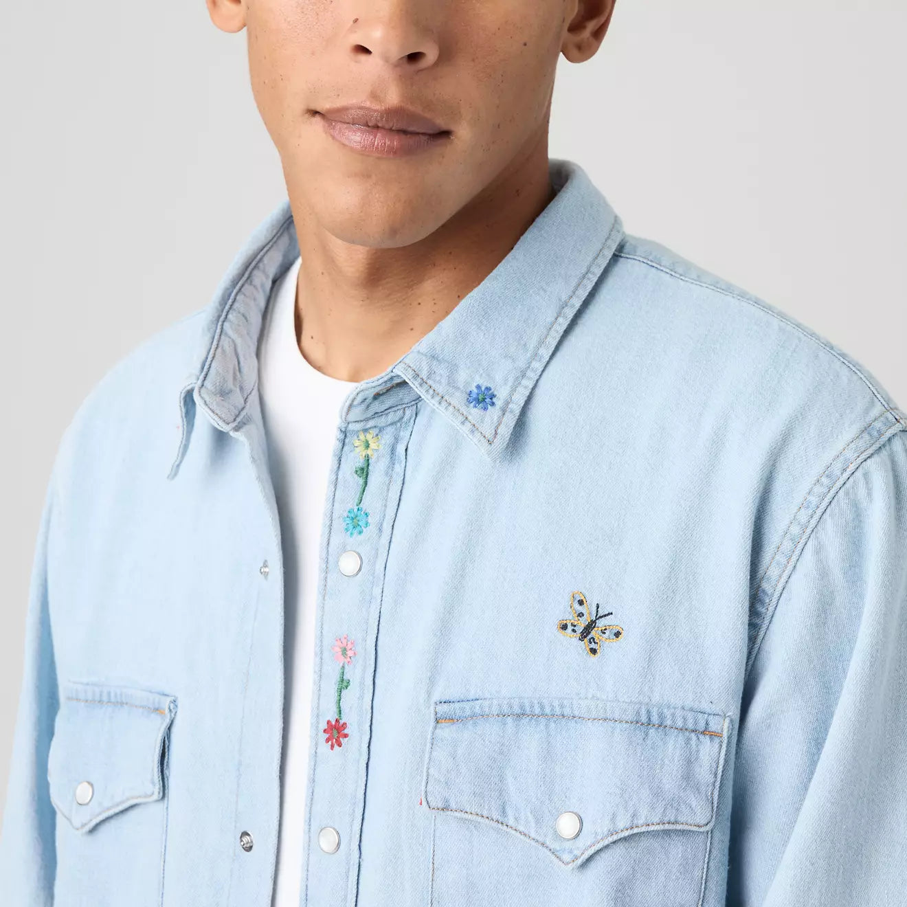 levi's® relaxed fit western 恤衫 | 男裝 A19190076S- Medium Indigo – Levi's 香港