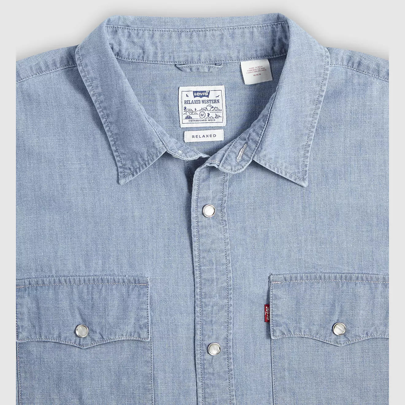 levi's® short-sleeve relaxed fit western 恤衫 | 男裝 A57220008S- Blue – Levi's 香港