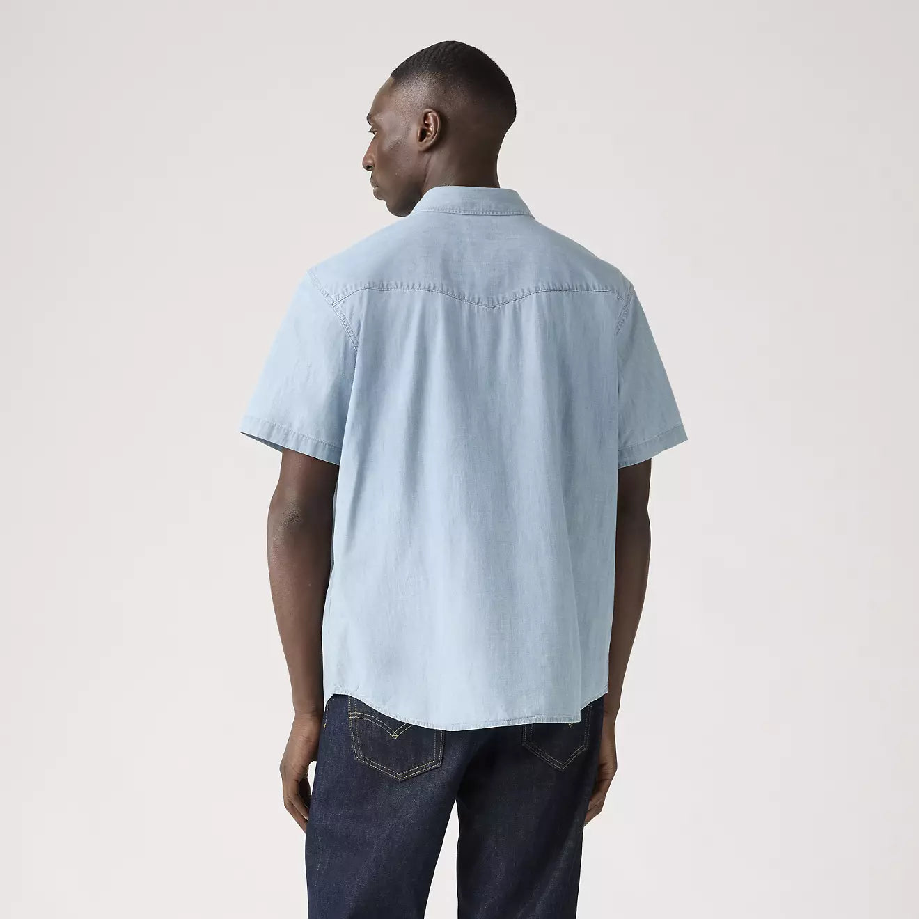 levi's® short-sleeve relaxed fit western 恤衫 | 男裝 A57220008S- Blue – Levi's 香港