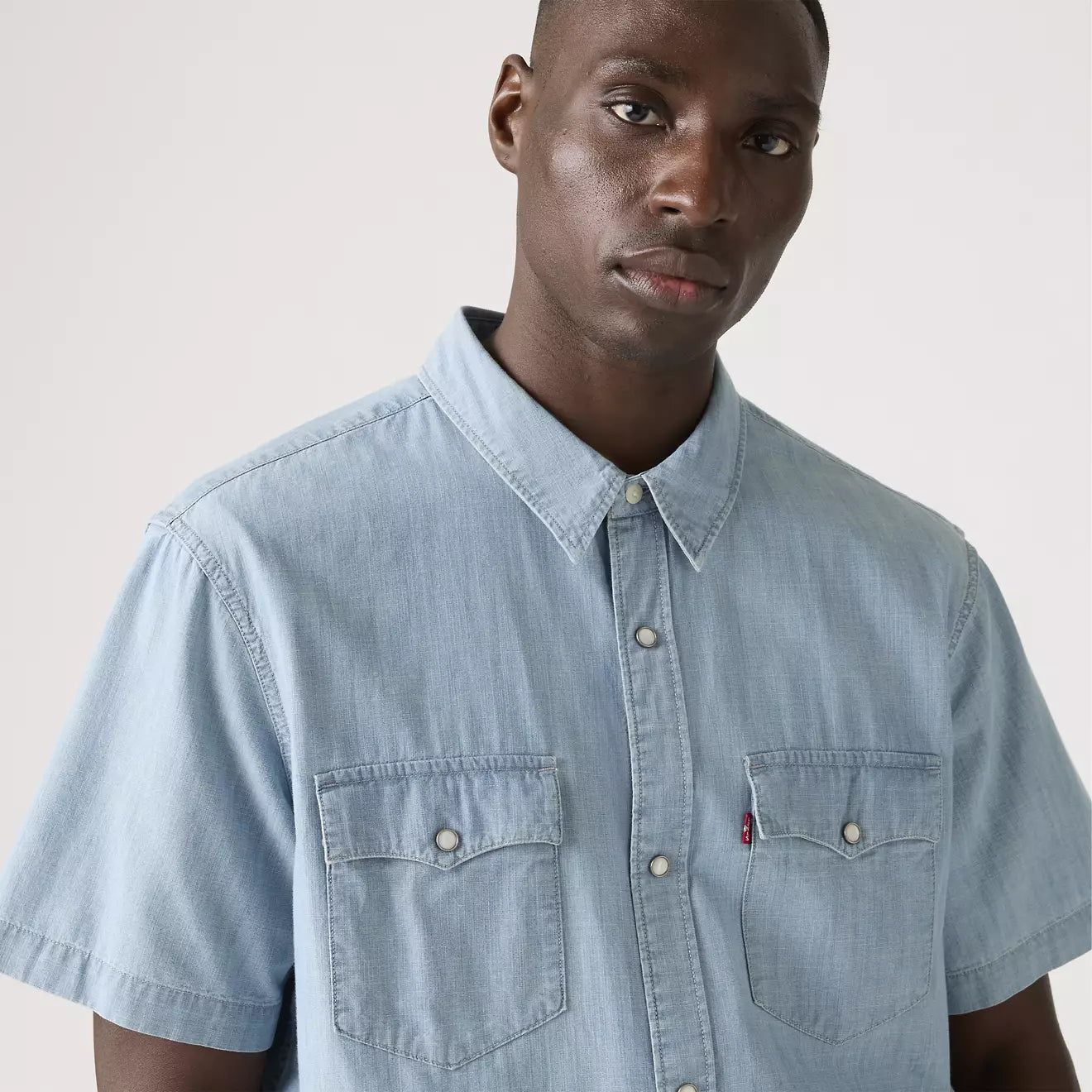 levi's® short-sleeve relaxed fit western 恤衫 | 男裝 A57220008S- Blue – Levi's 香港