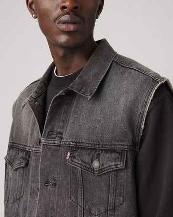 levi's® relaxed trucker 背心 | 男裝 A57890001S- Black  – Levi's 香港