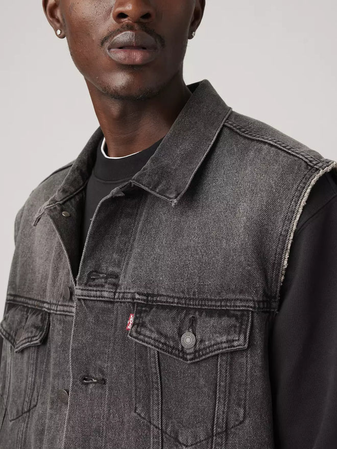 levi's® relaxed trucker 背心 | 男裝 A57890001S- Black  – Levi's 香港