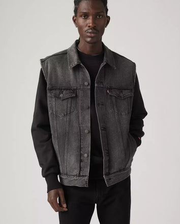 levi's® relaxed trucker 背心 | 男裝 A57890001S- Black  – Levi's 香港